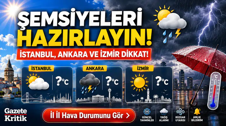 Bugün yağmur yağacak mı? İstanbul, Ankara ve İzmir’de sıcaklıklar kaç derece?