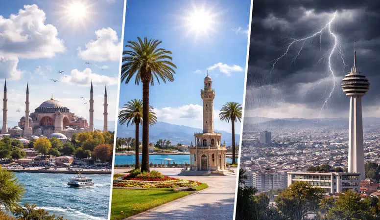 Meteoroloji uyardı: Hava sıcaklıkları iç ve batı bölgelerde 4-6 derece artacak, yağışlar sürecek