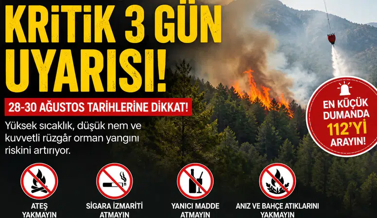 Orman Yangını Uyarısı: Bakan Yumaklı'dan 28-30 Ağustos için kritik çağrı