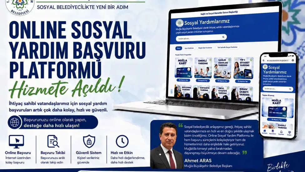 Muğla Büyükşehir’den sosyal yardımlarda dijital dönem: Başvurular artık online yapılacak