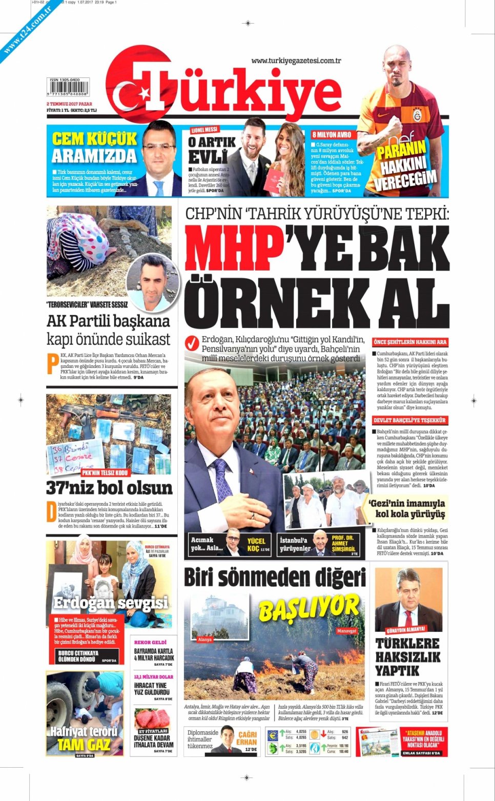2 Temmuz 2017 Gazete Manşetleri 9