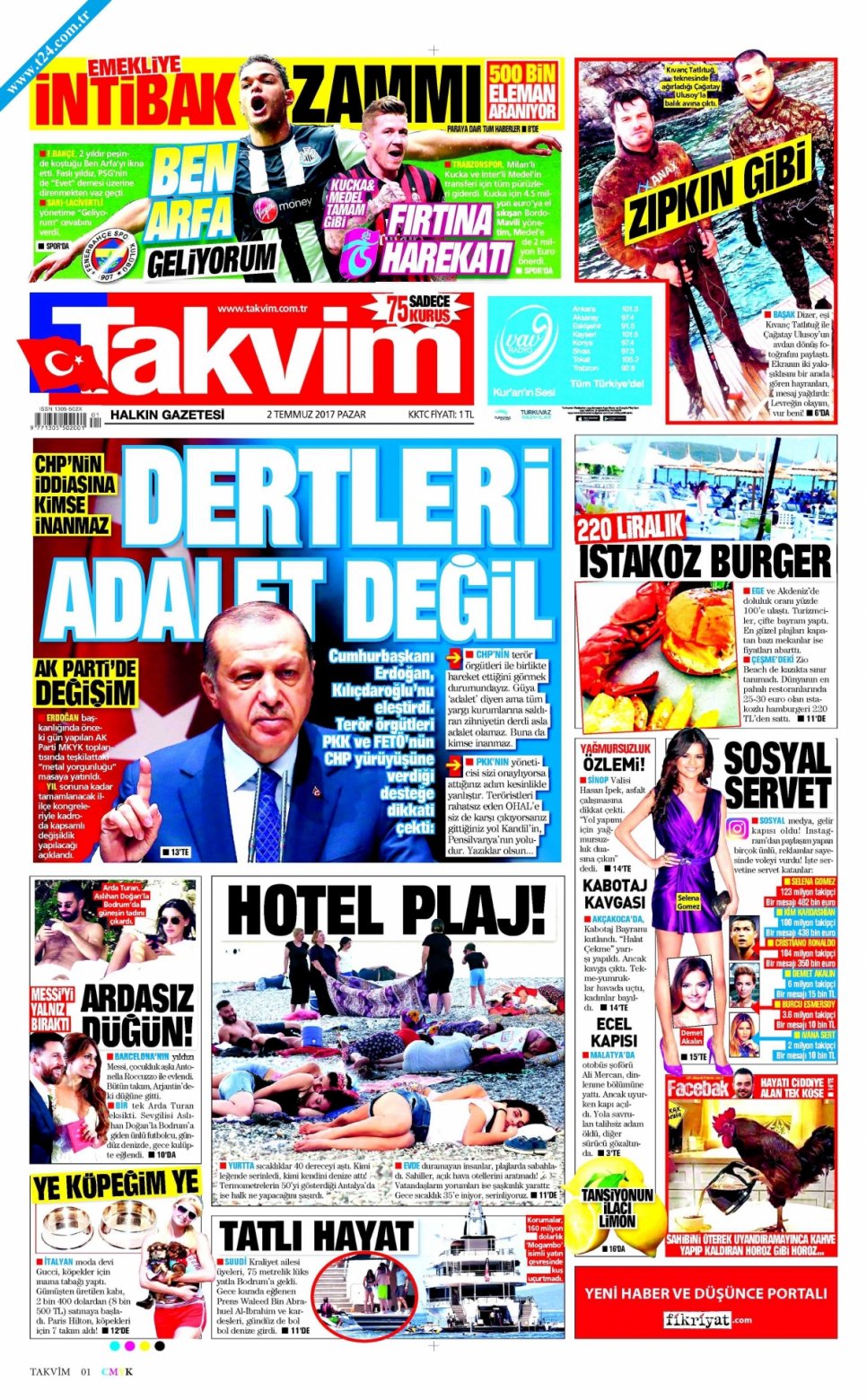 2 Temmuz 2017 Gazete Manşetleri 11