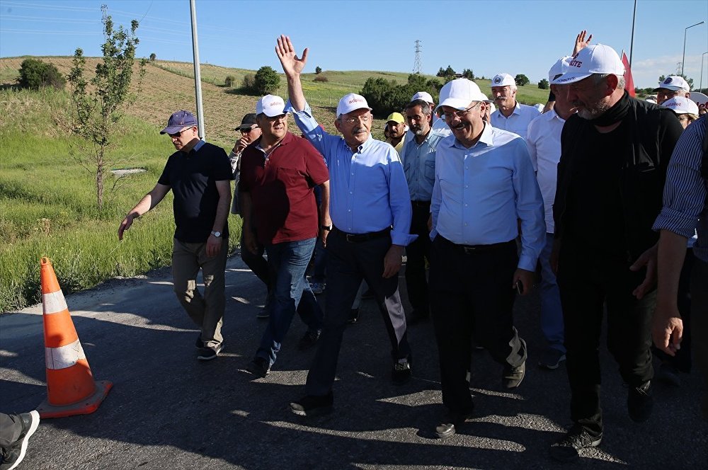 CHP'nin Ankara'dan İstanbul'a başlattığı yürüyüşten kareler 9