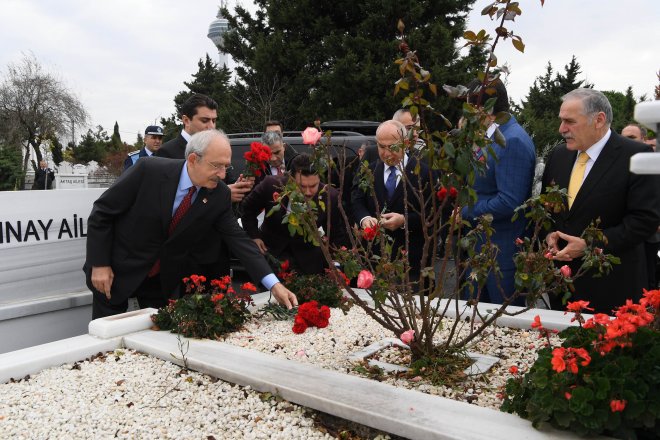 KILIÇDAROĞLU, ASLANOĞLU'NUN KABRİN ZİYARET ETTİ 1