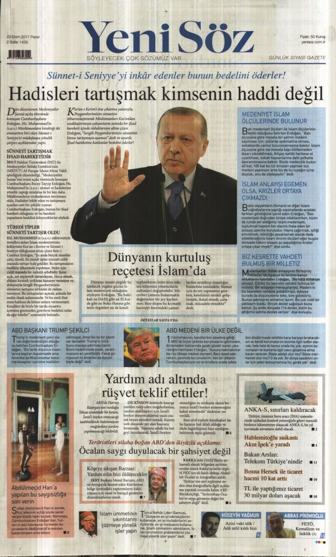 22.10.2017 GAZETE MANŞETLERİ 1
