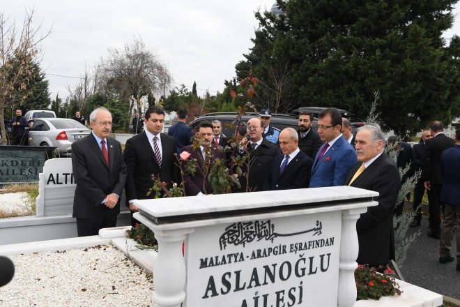 KILIÇDAROĞLU, ASLANOĞLU'NUN KABRİN ZİYARET ETTİ 5