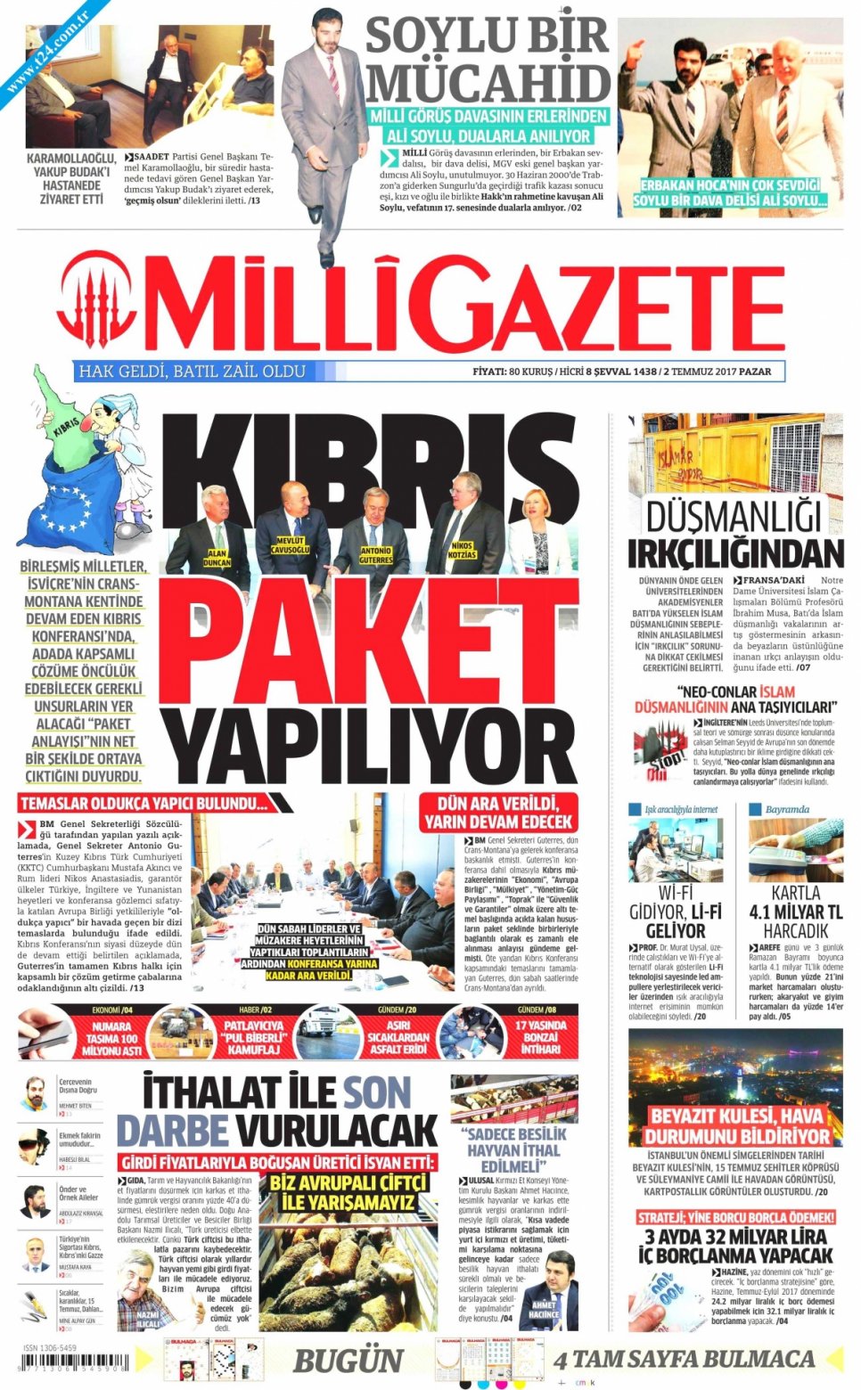 2 Temmuz 2017 Gazete Manşetleri 20