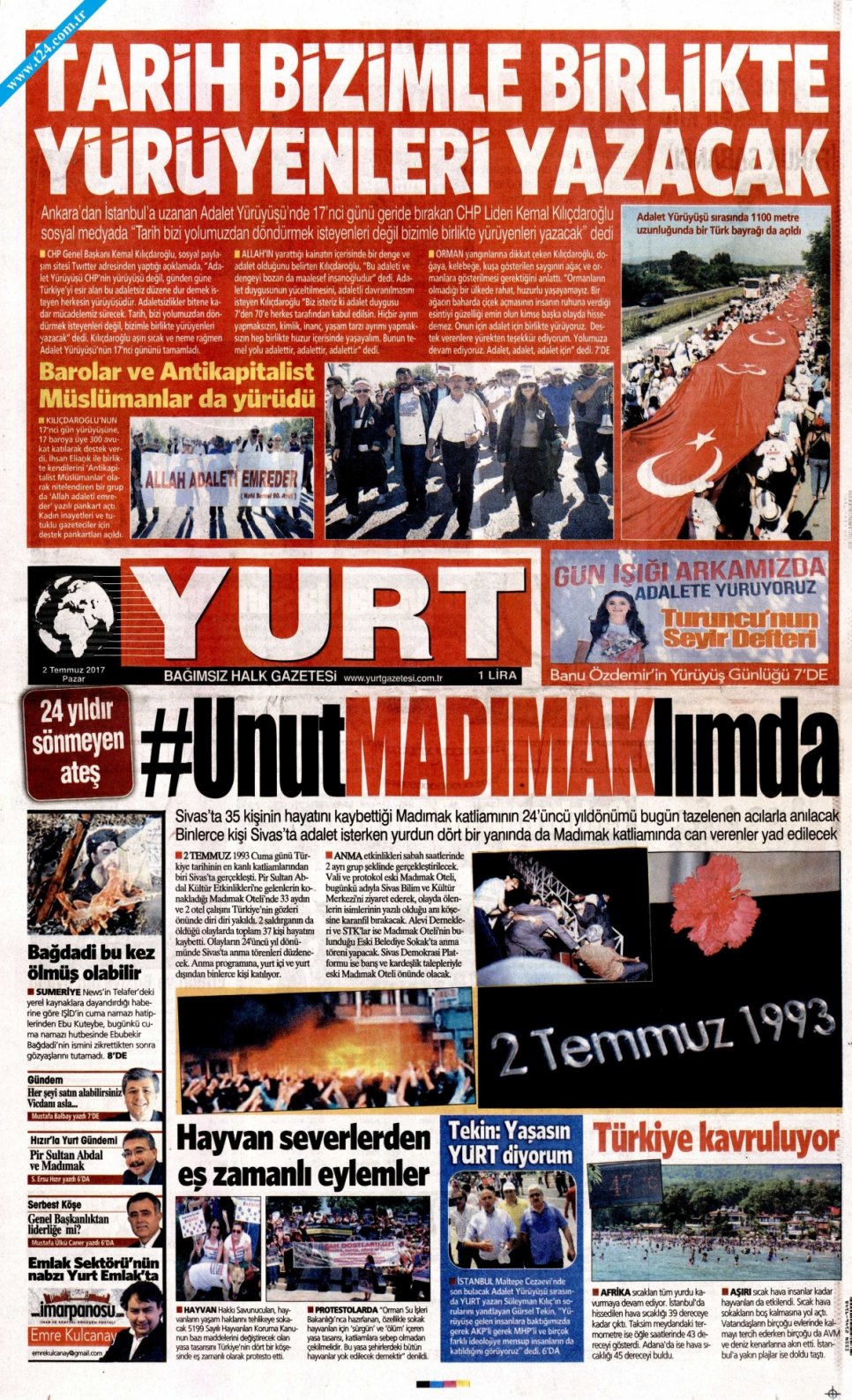 2 Temmuz 2017 Gazete Manşetleri 2