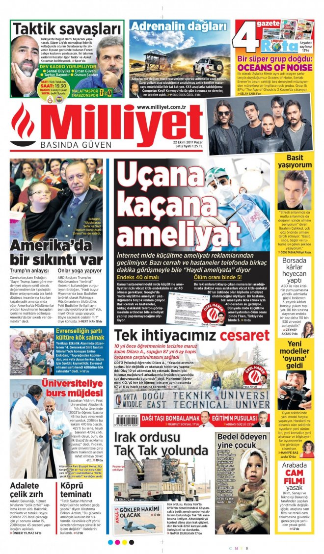 22.10.2017 GAZETE MANŞETLERİ 12