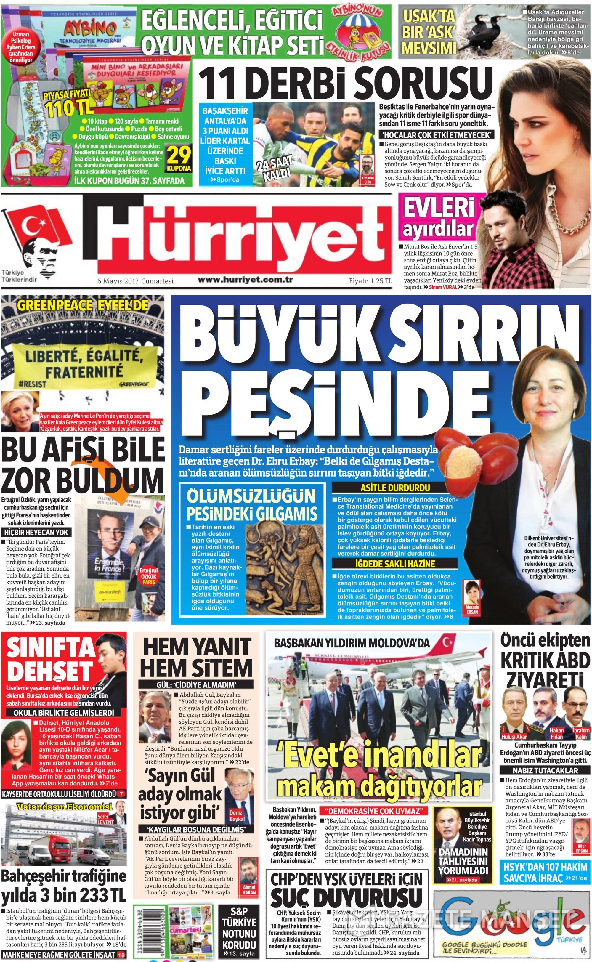 GAZETE MANŞETLERİ 06.05.2017 11