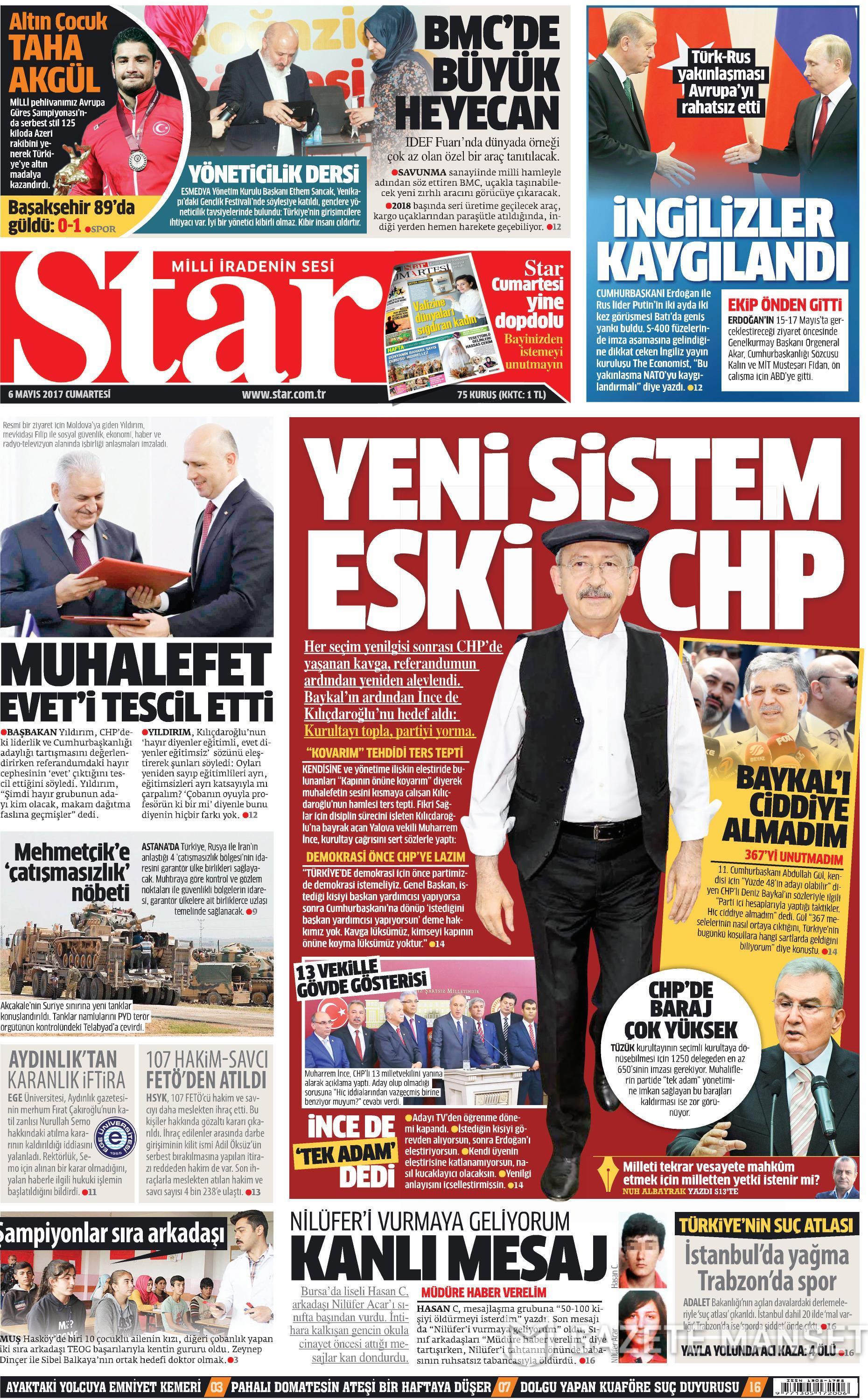 GAZETE MANŞETLERİ 06.05.2017 5