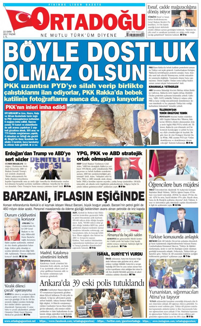 22.10.2017 GAZETE MANŞETLERİ 10