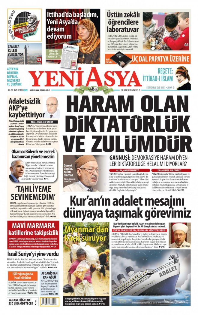 22.10.2017 GAZETE MANŞETLERİ 4