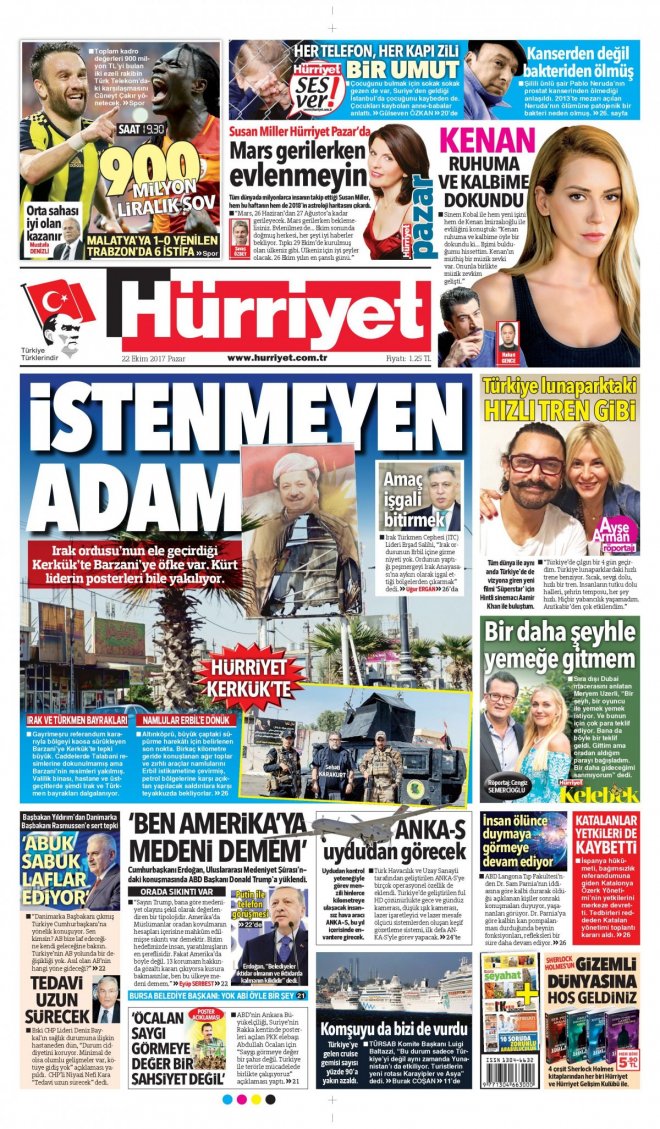 22.10.2017 GAZETE MANŞETLERİ 16