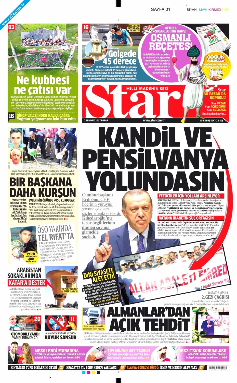 2 Temmuz 2017 Gazete Manşetleri 12