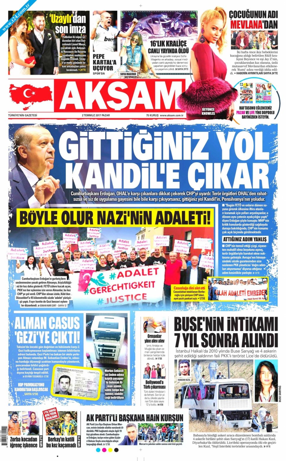2 Temmuz 2017 Gazete Manşetleri 34