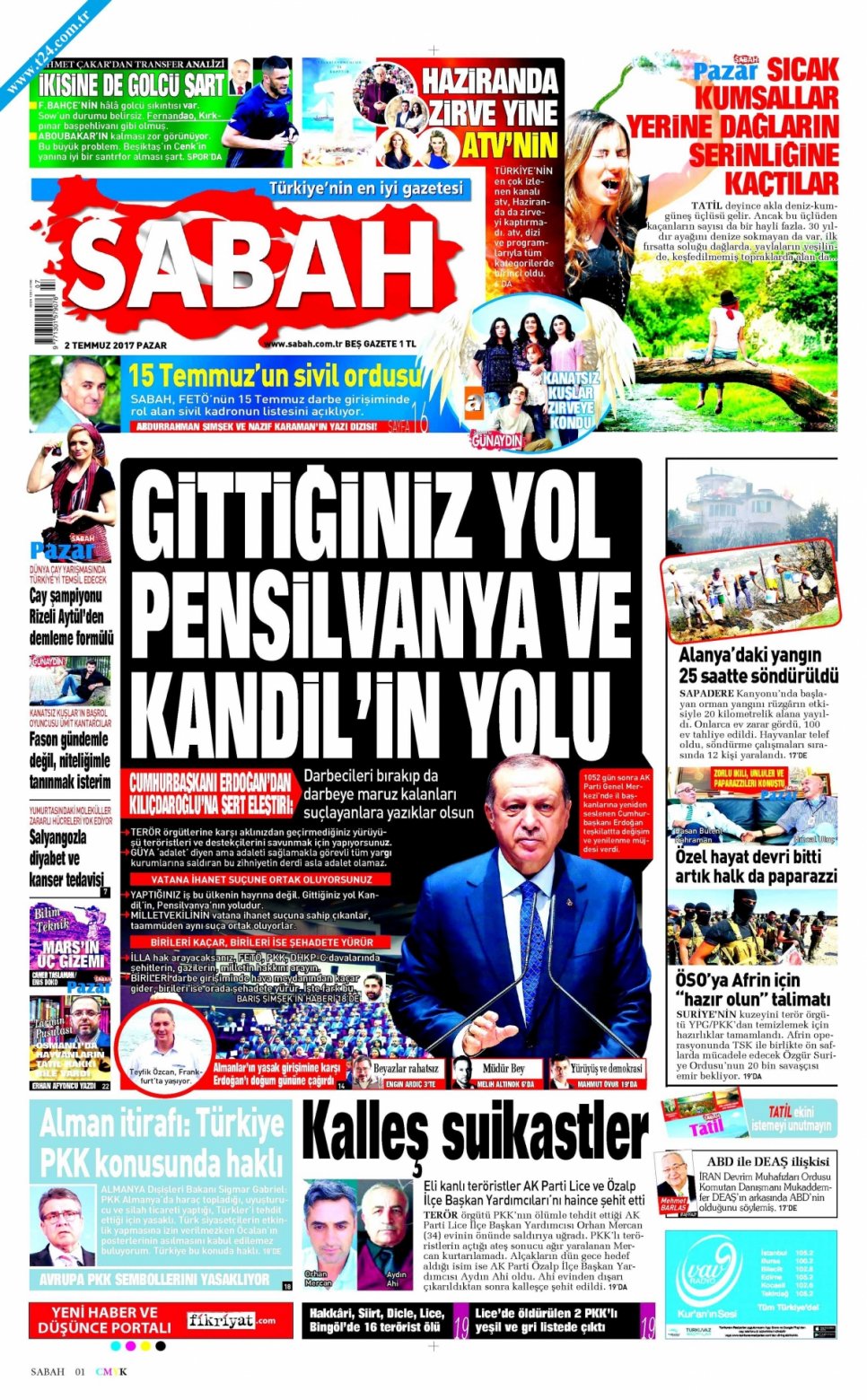 2 Temmuz 2017 Gazete Manşetleri 15