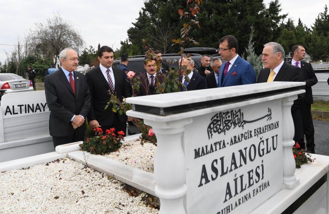 KILIÇDAROĞLU, ASLANOĞLU'NUN KABRİN ZİYARET ETTİ 2