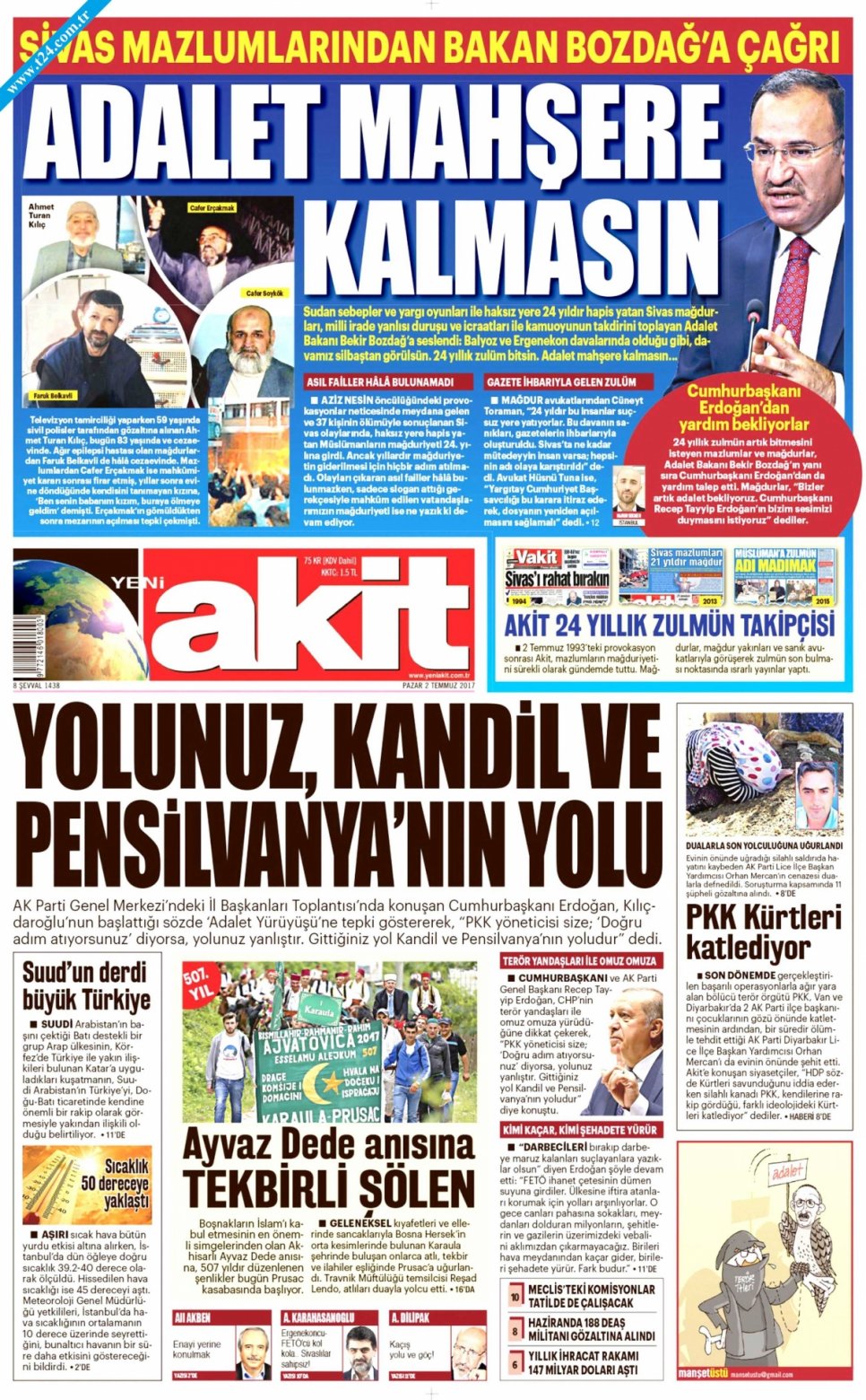 2 Temmuz 2017 Gazete Manşetleri 7