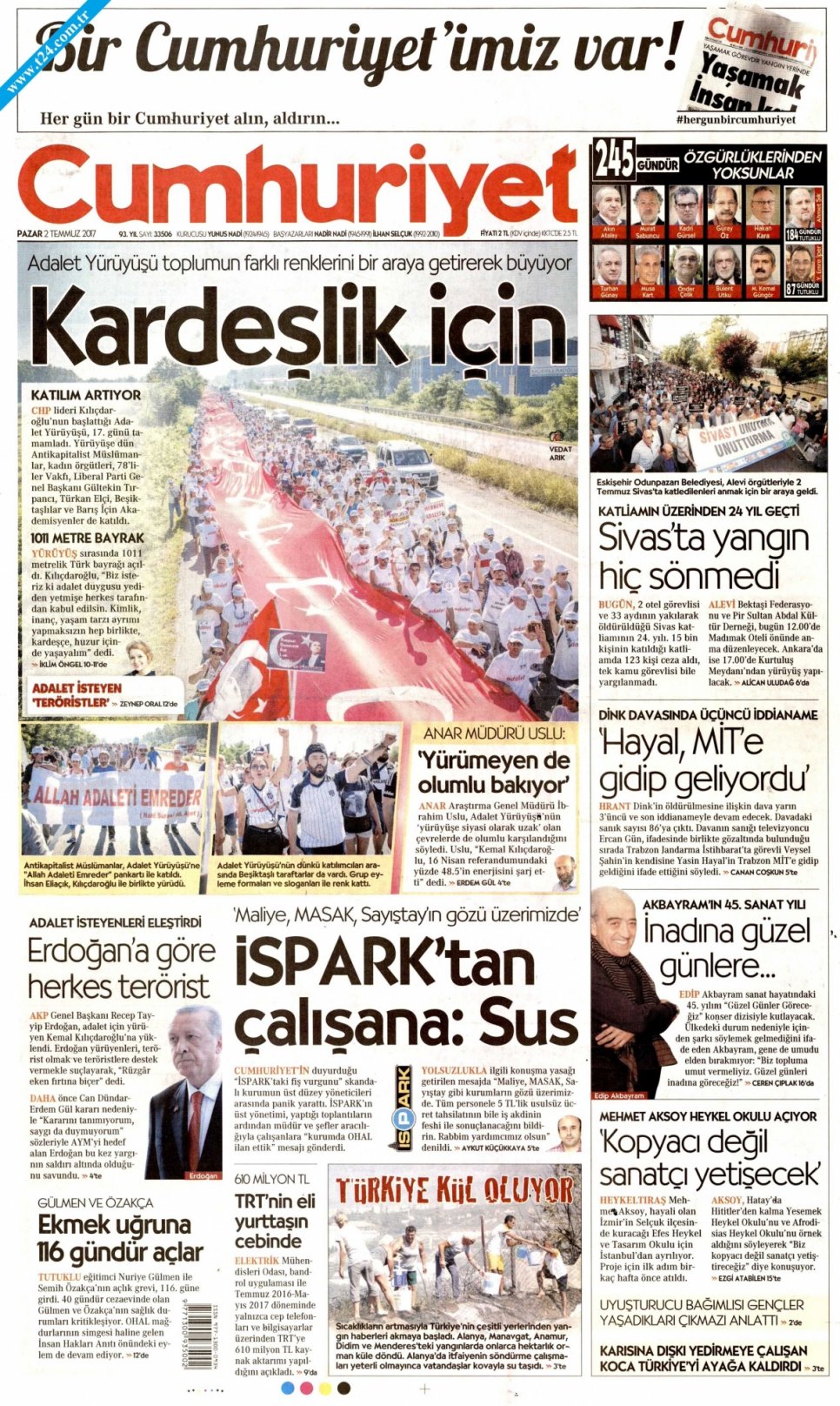 2 Temmuz 2017 Gazete Manşetleri 30