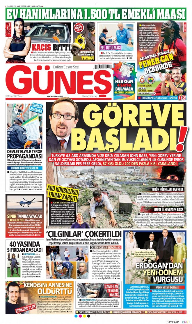 22.10.2017 GAZETE MANŞETLERİ 19