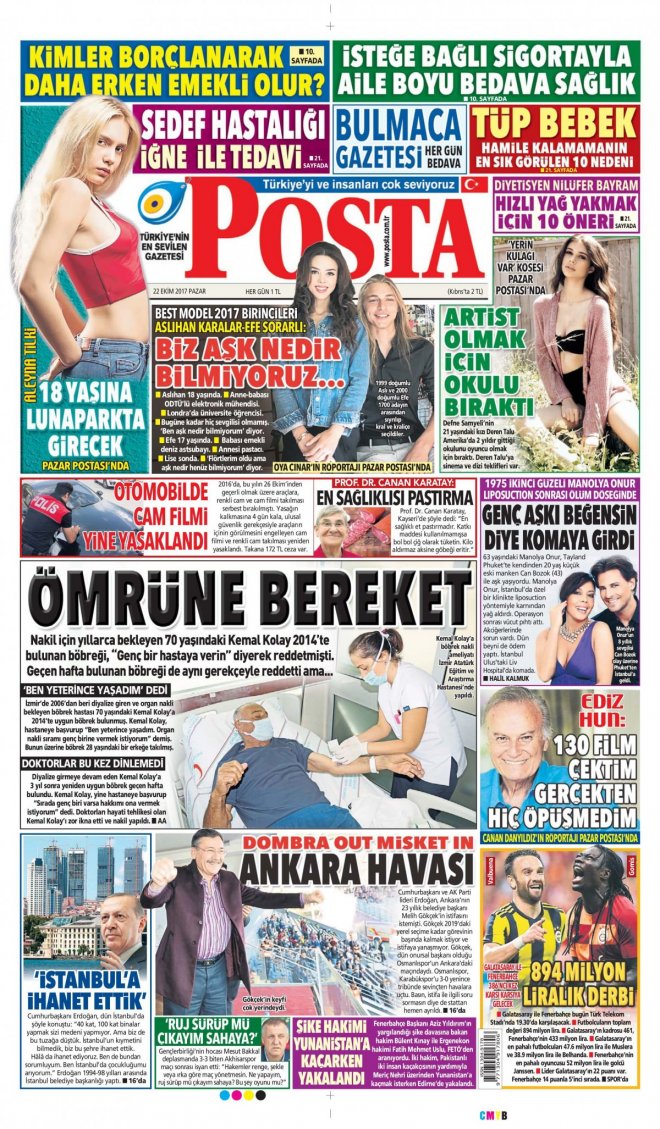 22.10.2017 GAZETE MANŞETLERİ 11