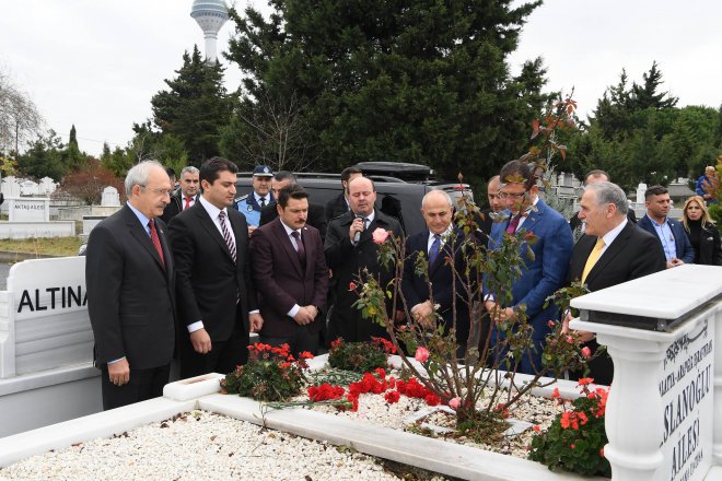 KILIÇDAROĞLU, ASLANOĞLU'NUN KABRİN ZİYARET ETTİ 8